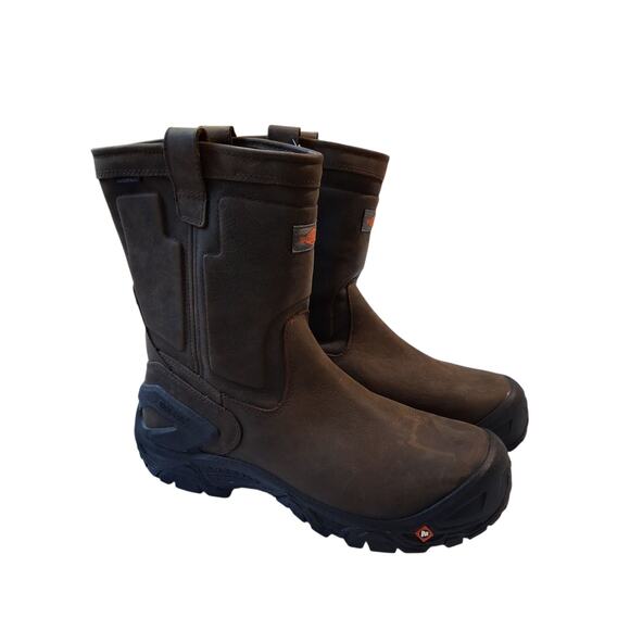 Merrell Mens size 14 Strongfield LTR Pull on Waterproof Composite Toe Work Boots - Picture 3 of 16